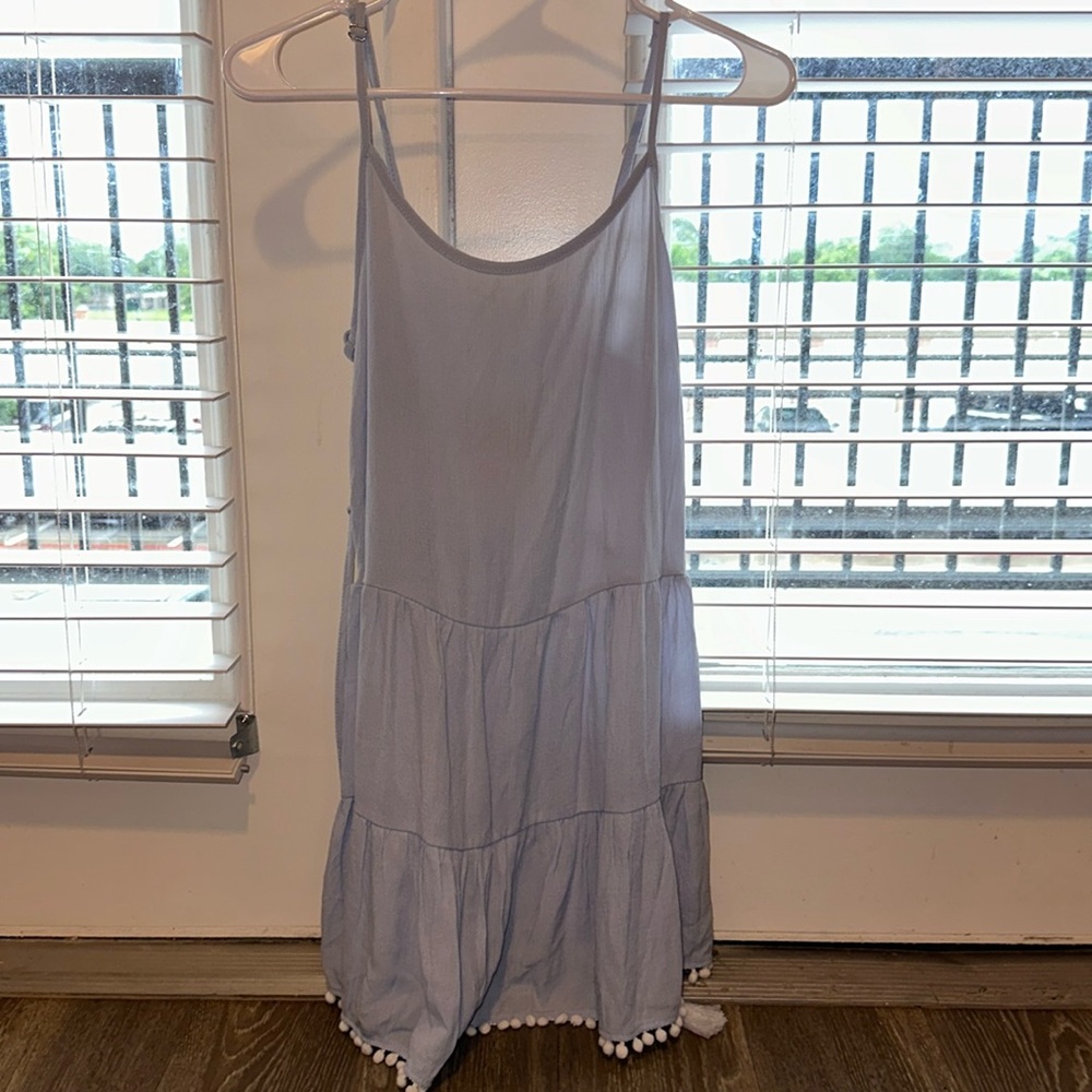 Blue Spaghetti Strap Swim Suit Cover Up